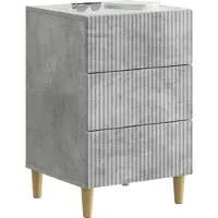 vidaXL Cabinet de chevet avec tiroir Gris béton 43 x 41 x 66,5 cm