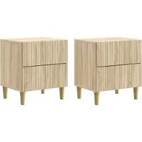 vidaXL Cabinet de chevet 2 pcs Chêne Sonoma 43 x 34,5 x 48 cm