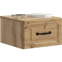 vidaXL Cabinet de chevet mural Chêne artisanal 34,5 x 33 x 20 cm