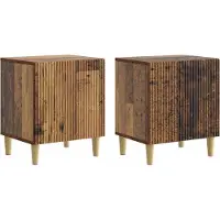 vidaXL Cabinet de chevet 2 pcs Bois ancien 43 x 34,5 x 50 cm