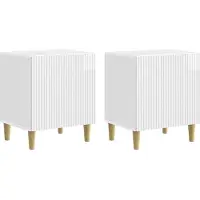 vidaXL Cabinet de chevet 2 pcs Blanc brillant 43 x 34,5 x 50 cm