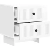 vidaXL Cabinet de chevet Blanc brillant 43 x 34,5 x 47,5 cm