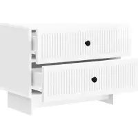 vidaXL Cabinet de chevet Blanc brillant 62 x 34,5 x 47,5 cm