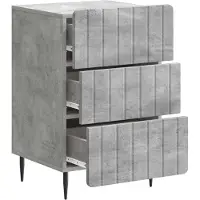 vidaXL Cabinet de chevet Gris béton 43 x 41 x 68 cm Bois d'ingénierie