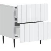 vidaXL Cabinet de chevet avec tiroir 2 pcs Blanc 43 x 34,5 x 49,5 cm