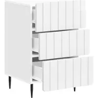 vidaXL Cabinet de chevet avec tiroir Blanc brillant 43 x 41 x 68 cm