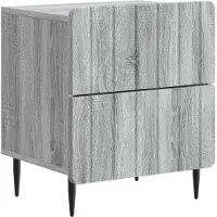 vidaXL Cabinet de chevet avec tiroir Sonoma gris 43 x 34,5 x 49,5 cm