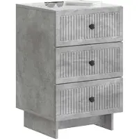vidaXL Cabinet de chevet avec tiroir Gris béton 43 x 41 x 66,5 cm
