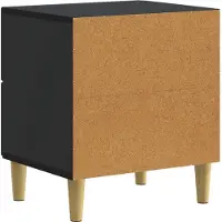 vidaXL Cabinet de chevet Noir 43 x 34,5 x 48 cm Bois d'ingénierie