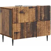 vidaXL Cabinet de chevet avec tiroir Bois ancien 62 x 34,5 x 49,5 cm