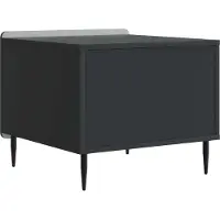 vidaXL Table basse à tiroirs, noire, 49 x 50 x 42 cm, aggloméré