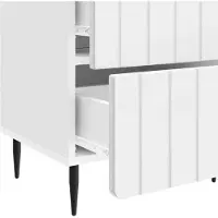 vidaXL Cabinet de chevet 2 pcs Blanc brillant 43 x 34,5 x 49,5 cm
