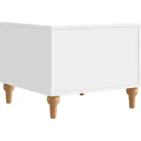 vidaXL Table basse blanche brillante 49 x 50 x 40 cm en aggloméré