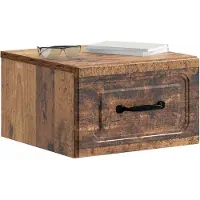 vidaXL Cabinet de chevet mural Bois ancien 34,5 x 33 x 20 cm
