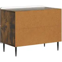 vidaXL Cabinet de chevet avec tiroir Chêne fumé 62 x 34,5 x 49,5 cm