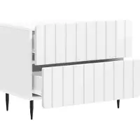 vidaXL Cabinet de chevet Blanc brillant 62 x 34,5 x 49,5 cm