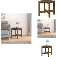 vidaXL Table basse brun miel Ø 52,5x45 cm Pin massif - Tables basses