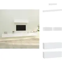 vidaXL Ensemble de 6 meubles TV Blanc Matériau dérivé du bois - Meubles TV