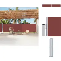 vidaXL Store latéral extensible Marron 200x1200 cm - Parasols & Protection solaire
