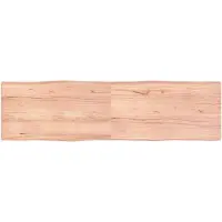 vidaXL Dessus de table bois massif traité bordure assortie