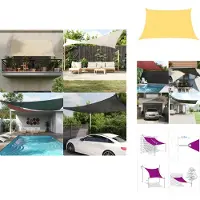 vidaXL Voile d'ombrage 160 g/m² Beige 3/4x2 m HDPE - Parasols & Protection solaire