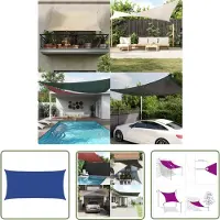 The Living Store Voile d'ombrage 160 g/m² Rectangulaire Bleu 3x6 m HDPE