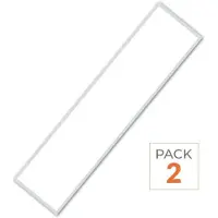Silamp Panneau LED UGR < 19, 36W, 120x30 cm - Lot de 2 - Blanc neutre 4000K - 5500K