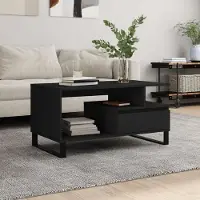 Prolenta Maison Exclusive - Table basse noire 90x49x45 cm Matériau dérivé du bois