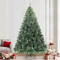 Prolenta Maison Exclusive - Sapin de Noël artificiel à charnières, recouvert de neige, vert, 240 cm