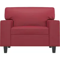 vidaXL Fauteuil vin rouge 60 cm similicuir