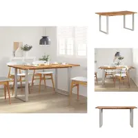 vidaXL Table de salle à manger 154x80x76 cm Acacia massif - Tables de salle à manger