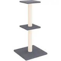 Syfax Arbre à chat avec griffoirs en sisal gris foncé 73 cm