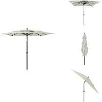 vidaXL Parasol avec mât en aluminium 3 couches sable 2,5x2,5 m - Parasols & Ecrans solaires