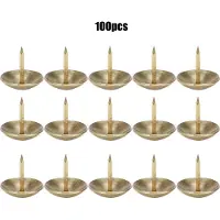 Gistuch 100pcs Clou de tapissier Cyan Bronze Fer Boîte en bois Accessoires de quincaillerie de meubles décoratifs