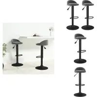 vidaXL Tabouret de bar 2 pcs velours gris foncé - Tabouret de bar