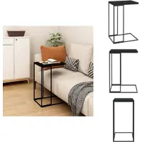 vidaXL Table d'appoint noire 40x30x59 cm Bois composite - Tables basses