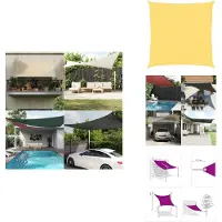 vidaXL Voile d'ombrage 160 g/m² Beige 3x3 m HDPE - Parasols & Protection solaire