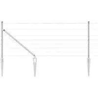 vidaXL Clôture en fil barbelé avec piquets, 25 x 0,8 m, acier galvanisé, argenté