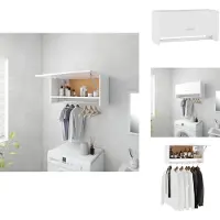 vidaXL Armoire blanche 70x32,5x35 cm Bois composite - Armoires