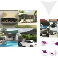 vidaXL Voile d'ombrage Oxford Tissu Triangulaire 3,6x3,6x3,6 m Blanc - Parasols & Ecrans solaires