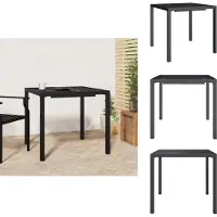vidaXL Table de jardin Anthracite 80x80x72 cm Acier - Tables de jardin