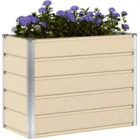 vidaXL Jardinière Ivoire 480 X 50 X 45 Cm Acier Galvanisé