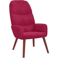 vidaXL Fauteuil relax vin rouge velours