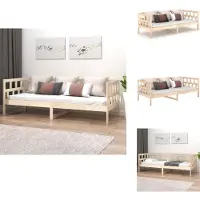 vidaXL Lit de jour pin massif 90x200 cm - Lits et Sommiers