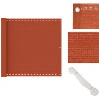 vidaXL Paravent de balcon orange 90x500 cm HDPE - Parasols et ombrelles