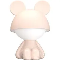 Luxus Europe - Lampe de chevet pour enfant, motif souris rose - Veilleuse LED sans fil pour enfants - Rechargeable par USB-C