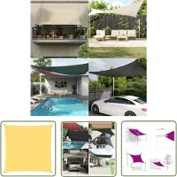 The Living Store Voile d'ombrage HDPE Carré 3,6x3,6 m Beige