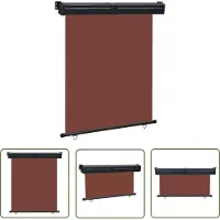 The Living Store Store latéral de balcon 145x250 cm Marron