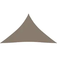 The Living Store Voile d'ombrage Oxford Tissu Triangulaire 5x5x6 m Taupe