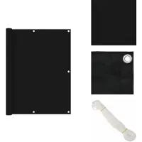 vidaXL Paravent de balcon Noir 120x500 cm Tissu Oxford - Parasols & Ecrans solaires